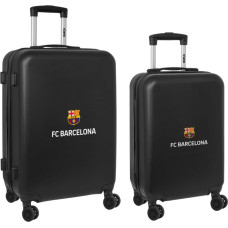 F.c. Barcelona Koferīšu komplekts F.C. Barcelona Mugursoma ar Ratiņiem Melns 2 Daudzums 40 x 63 x 26 cm