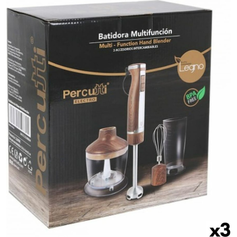 Percutti Multifunkcionāls Rokas Blenderis Ar Papildus Piederumiem Percutti Legno 1100 W