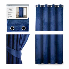 CURT/AH/VELVET/EYELETS/INDIGO/140X245/1PC