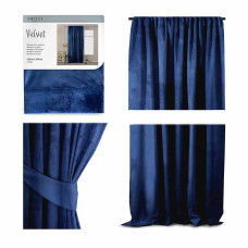 CURT/AH/VELVET/PLEAT/INDIGO/140X270/1PC