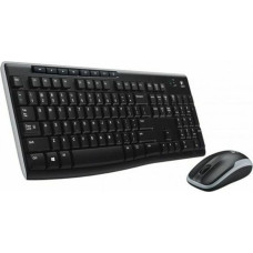 Logitech Klaviatūra un Bezvadu Pele Logitech 920-004513 Melns Spāņu Qwerty QWERTY