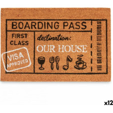 Gift Decor Kāju slaukāmais paklājs Boarding Pass Dabisks 60 x 1 x 40 cm (12 gb.)