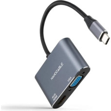 Nanocable Адаптер USB C — VGA/HDMI NANOCABLE 10.16.4303 4K Ultra HD