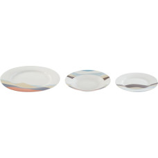 Home Esprit Pusdienas Aprīkojuma Komplekts Home ESPRIT Zils Zaļš Porcelāns Tropiskais 18 Daudzums 27 x 27 x 2 cm