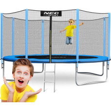 Neo-Sport Trampolina ogrodowa 12ft/374cm z siatką zewnętrzną i drabinką Neo-Sport