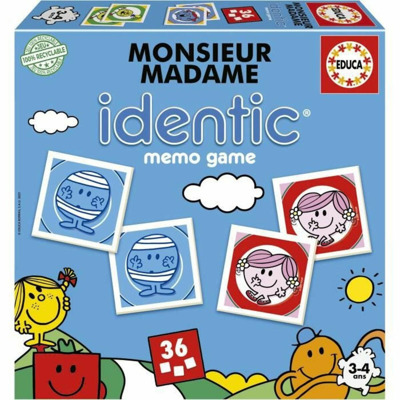 Educa Izglītojošā Spēle Educa Monsieur Madame Identic (FR)