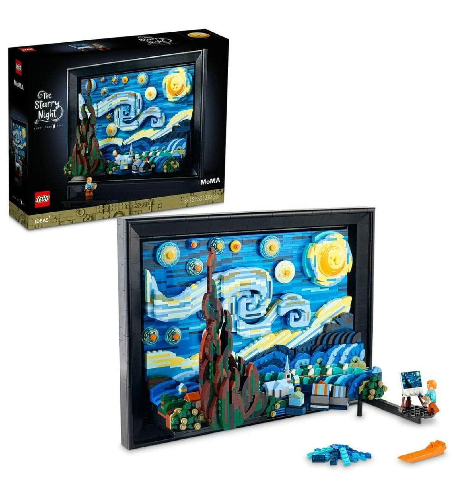 Lego Playset  Lego The Starry Night - Vincent Van Gogh 21333     2316 Daudzums 38 x 28 x 12 cm