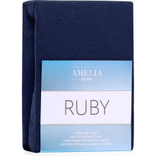 Prześcieradło RUBY kolor indygo styl klasyczny materiał frotte 120-140x200 AmeliaHome