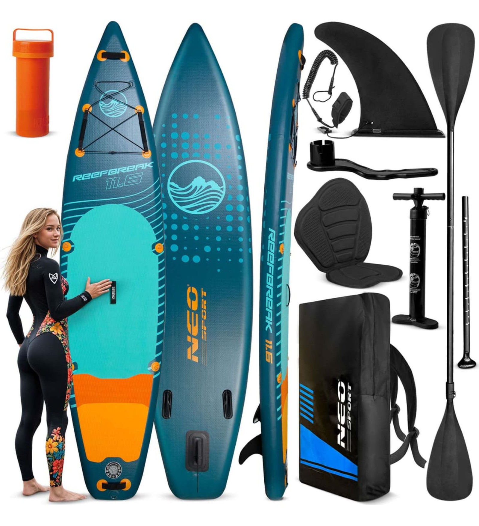 Neo-Sport SUP dēlis Reefbreak 350 x 81 x 15 cm 170301