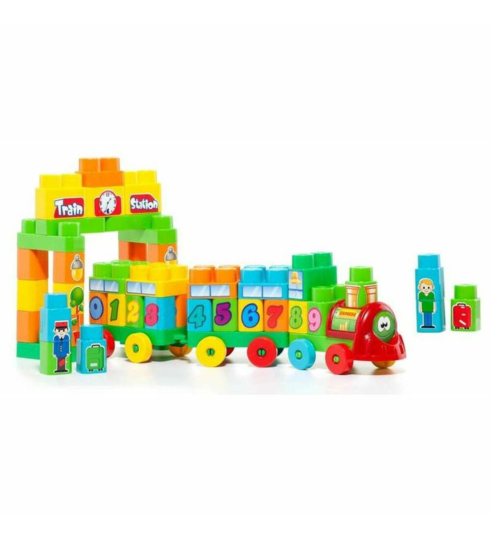 Moltó Kravas Auto ar Klucīšiem Būvēšanai Moltó Train Station (70 pcs)