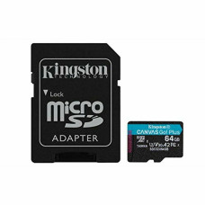 Kingston Mikro SD Atmiņas karte ar Adapteri Kingston Canvas Go! Plus 64 GB