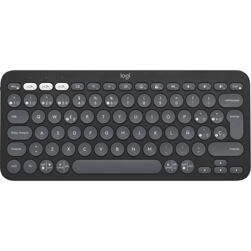 Logitech Klaviatūra un Pele Logitech K380S Grafīts Spāņu Qwerty