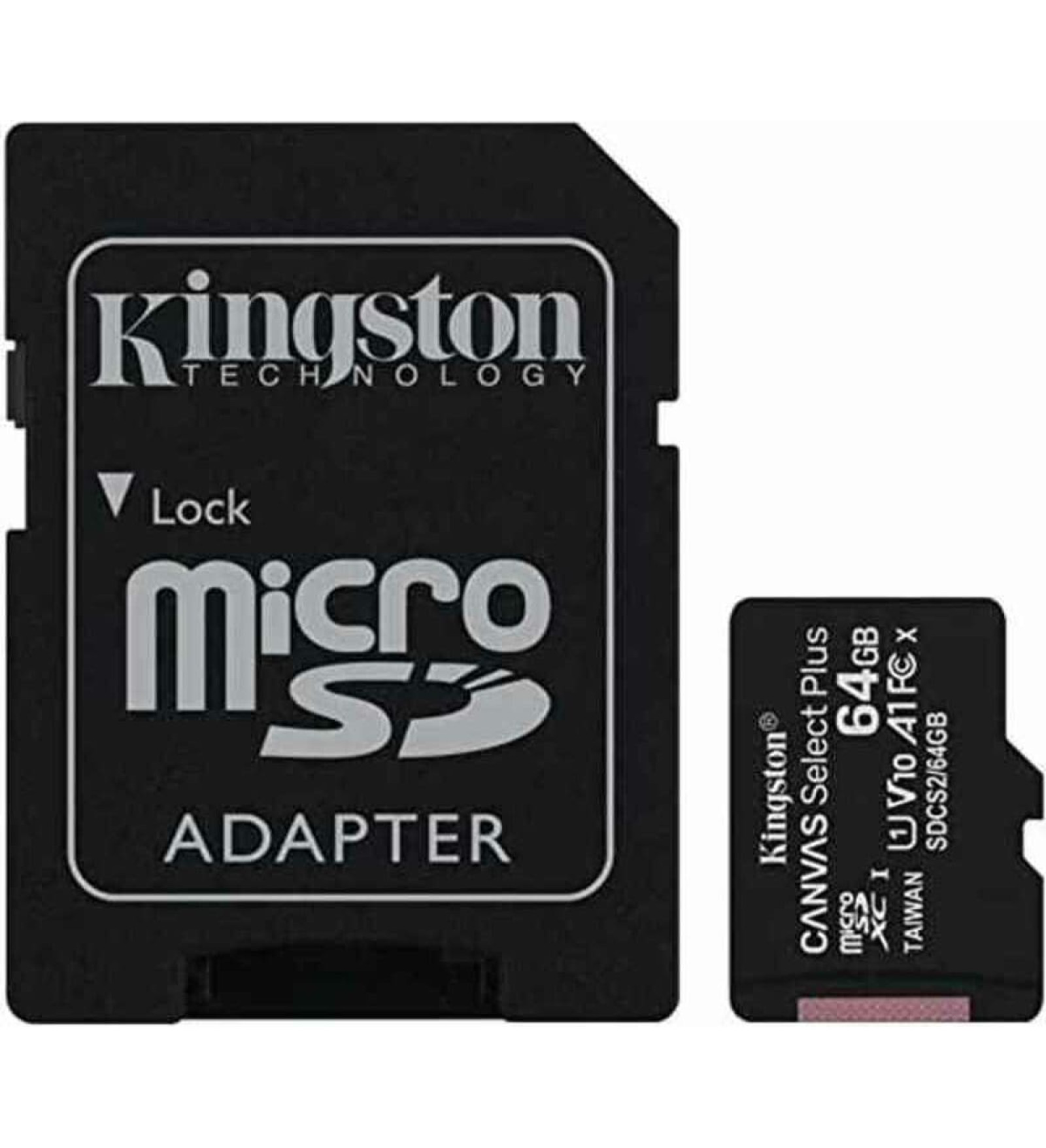 Kingston Mikro SD Atmiņas karte ar Adapteri Kingston Canvas Select Plus 64 GB