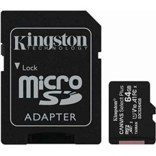 Kingston Mikro SD Atmiņas karte ar Adapteri Kingston Canvas Select Plus 64 GB