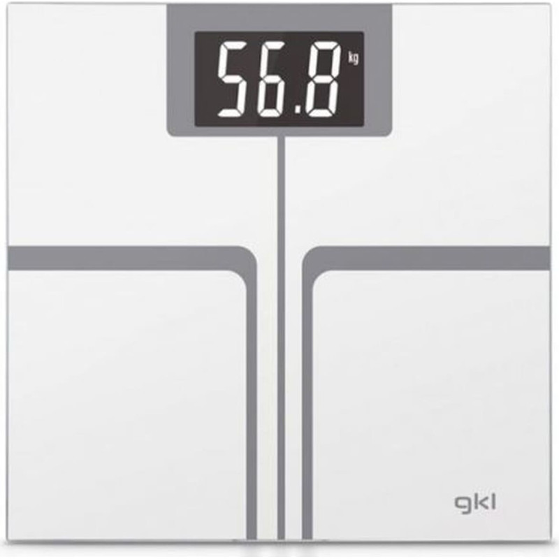 GKL Digitālie vannas istabas svari GKL FITMAX WHITE 200 kg Balts Poliesters