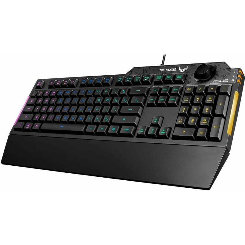 Asus Spēļu Klaviatūra Asus TUF Gaming K1 Spāņu Qwerty Melns