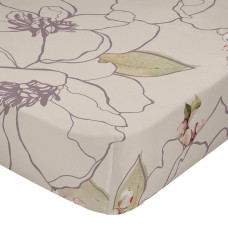 Happyfriday Fitted sheet HappyFriday White peonies Multicolour 90 x 200 x 32 cm