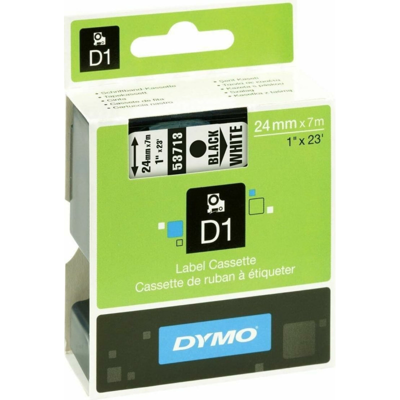 Dymo Laminēta lente iekārtu marķēšanai Dymo S0720930 Balts/Melns Melns/Balts 24 mm