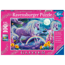 Ravensburger Puzle un domino komplekts Ravensburger 12980 Vienradzis Purpurīns XXL 100 Daudzums