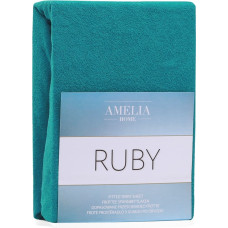 Prześcieradło RUBY kolor turkusowy styl klasyczny materiał frotte 140-160x200 AmeliaHome