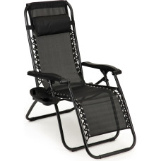 Gultas krēsls, dārza pludmales krēsls, saliekams galds, melns