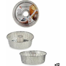 Kinvara Набор кондитерских форм Серебристый Алюминий 19,5 x 19,5 x 6 cm 4 Предметы (12 штук)