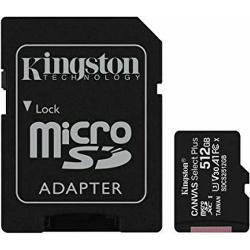 Kingston Mikro SD Atmiņas karte ar Adapteri Kingston SDCS2/512GB 512 GB