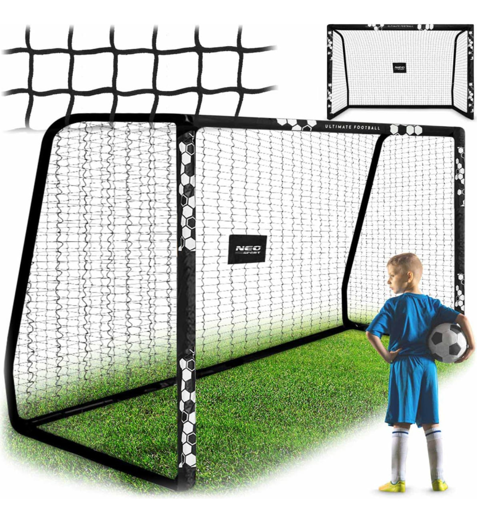 Neo-Sport Futbola vārti 300 x 200 x 120 cm NS-472 sešstūris