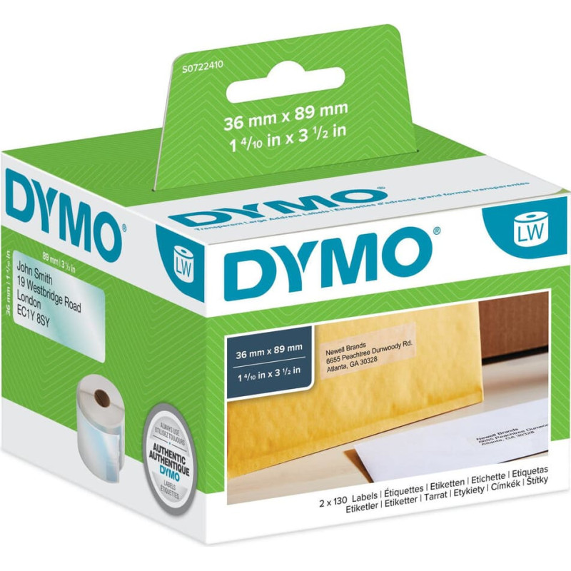 Dymo Printera birkas Dymo S0722410 Caurspīdīgs