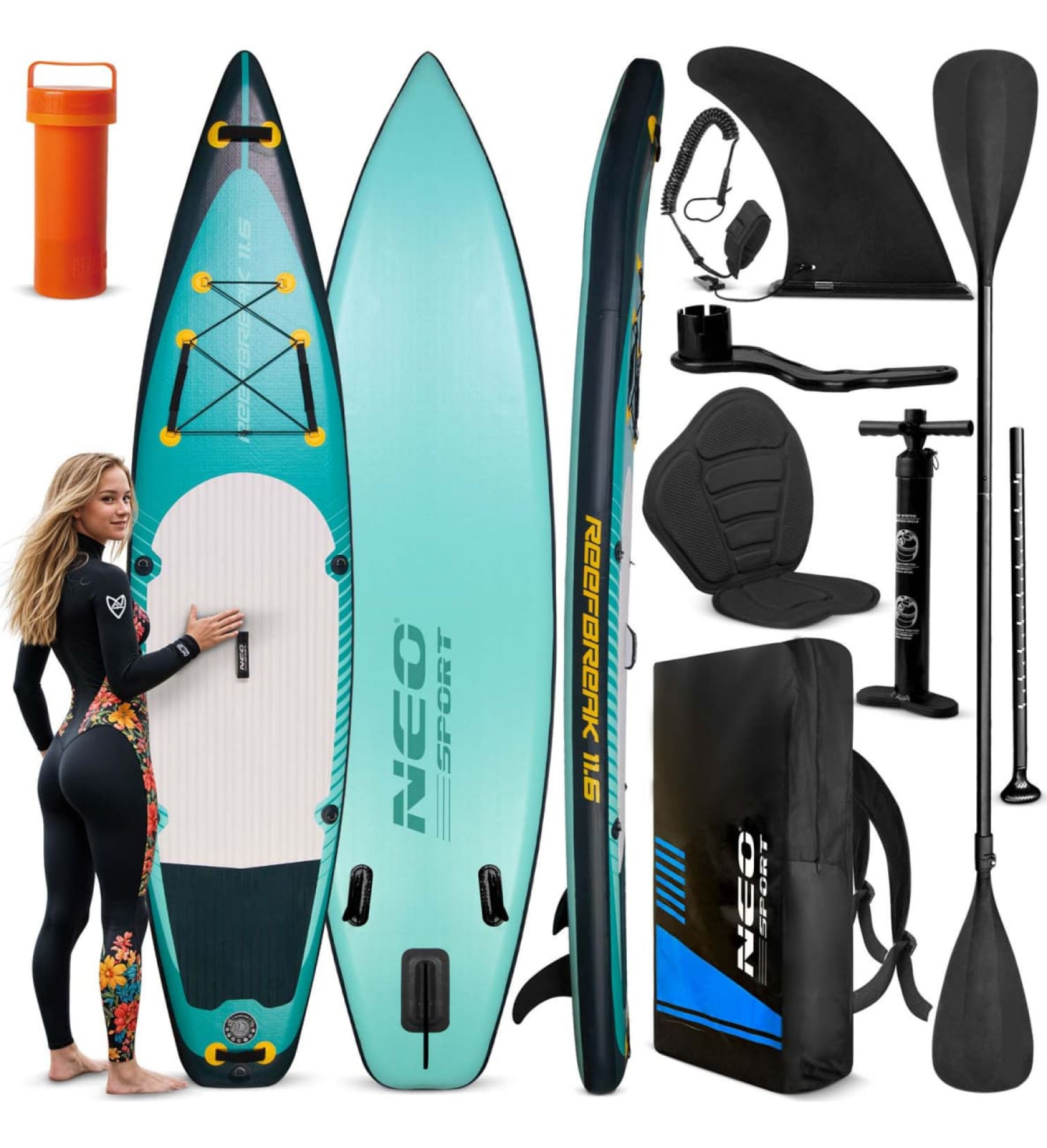 Neo-Sport SUP dēlis Reefbreak 350 x 81 x 15 cm 170303