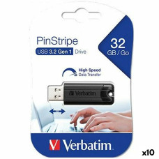 Verbatim USB Zibatmiņa Verbatim Pinstripe Melns 32 GB