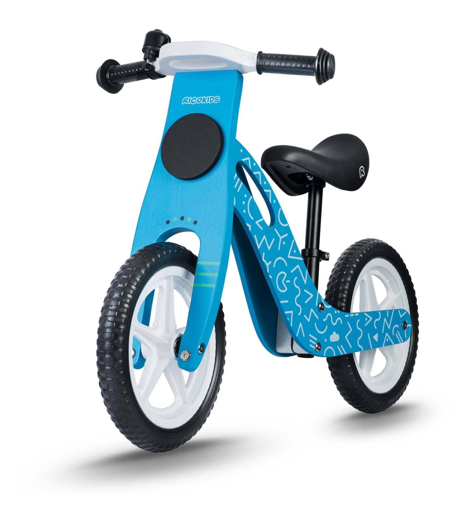 Ricokids Rowerek biegowy drewniany niebieski Ricokids RC-613