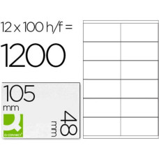 Q-Connect Uzlīmes Q-Connect KF10657 Balts 100 Loksnes 105 x 48 mm