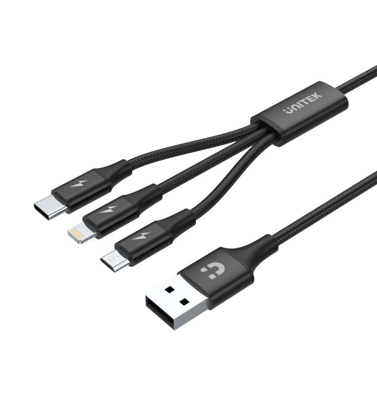 Unitek Uzlabots Sienas USB-C un Lightning Unitek C14049BK Melns 1,2 m