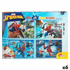 Spider-Man Puzle Bērniem Spider-Man Abpusējs 4-in-1 48 Daudzums 35 x 1,5 x 25 cm (6 gb.)