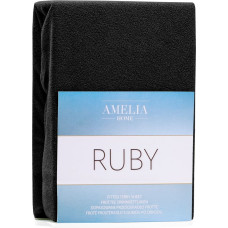 Prześcieradło RUBY kolor czarny styl klasyczny materiał frotte 100-120x200 AmeliaHome