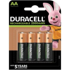 Duracell Atkārtoti Uzlādējamas Baterijas DURACELL HR6DX1500 AA HR6 NiMh 2500 mAh 2500 mAh 1,2 V (4 gb.)