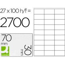 Q-Connect Uzlīmes Q-Connect KF10642 Balts 100 Loksnes 70 x 30 mm