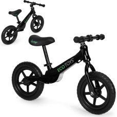 Bērnu līdzsvara velosipēds, uzbraucams, EVA riteņi, melns