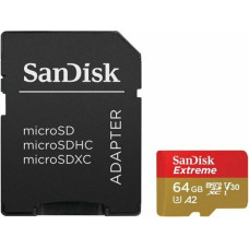 Sandisk Карта памяти микро-SD с адаптером SanDisk Extreme 64 Гб