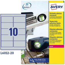 Avery Līmes/Etiķetes Avery 20 Loksnes 96 x 50,8 mm Sudrabains