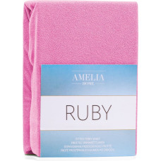 Prześcieradło RUBY kolor różowy styl klasyczny materiał frotte 180-200x200 AmeliaHome