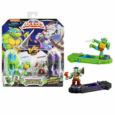 Teenage Mutant Ninja Turtles Combat figures Teenage Mutant Ninja Turtles Legends of Akedo: Leonardo vs Rocksteady