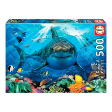 Educa Puzle un domino komplekts White Shark Educa (500 pcs)