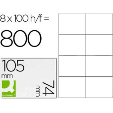 Q-Connect Клейкие этикетки Q-Connect KF10659 Белый 100 Листья 105 X 74 mm