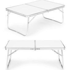 Tūristu galds, saliekams piknika galds, balts virspuse, 60x40 cm