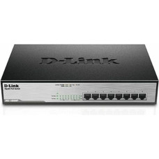 D-Link Galda Virsmas Slēdzis D-Link DGS-1008MP 16 Gbps LAN 140W Melns