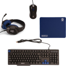 Sparco Pack Gaming Sparco SPGAMEKITESP Spāņu Qwerty