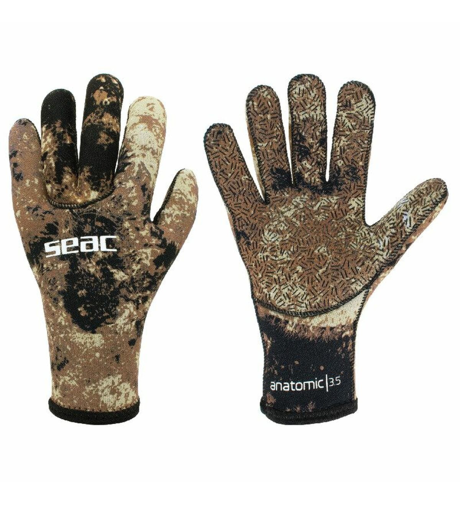 Seac Fishing gloves Seac Seac Camo 3,5 MM Brūns