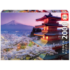 Educa Puzle un domino komplekts Educa Mount Fuji Japan 16775 2000 Daudzums